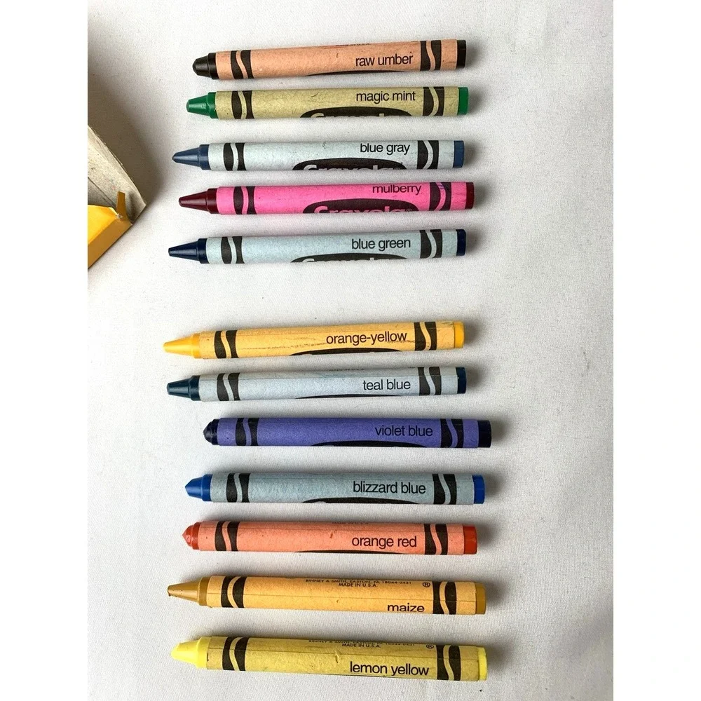 Crayola Retired Colors Crayons 12 Limited Edition USED